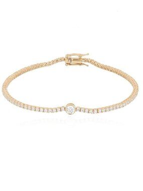 Harmony Tennis 14K (or 18k upon request) Yellow Gold Diamond Bracelet